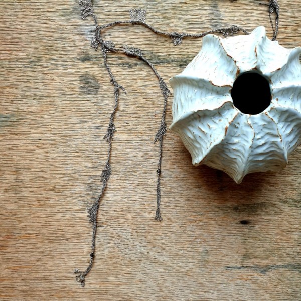 Marie Laure Chamorel ilgas sidabro kaklo papuošalas SILVER GREY